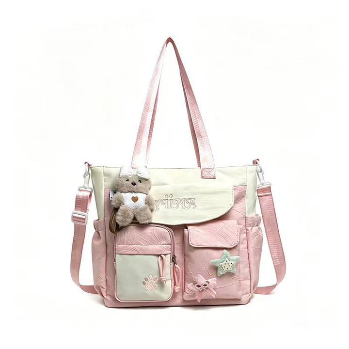 Multi-Functional Canvas Shoulder Bag Bowlift