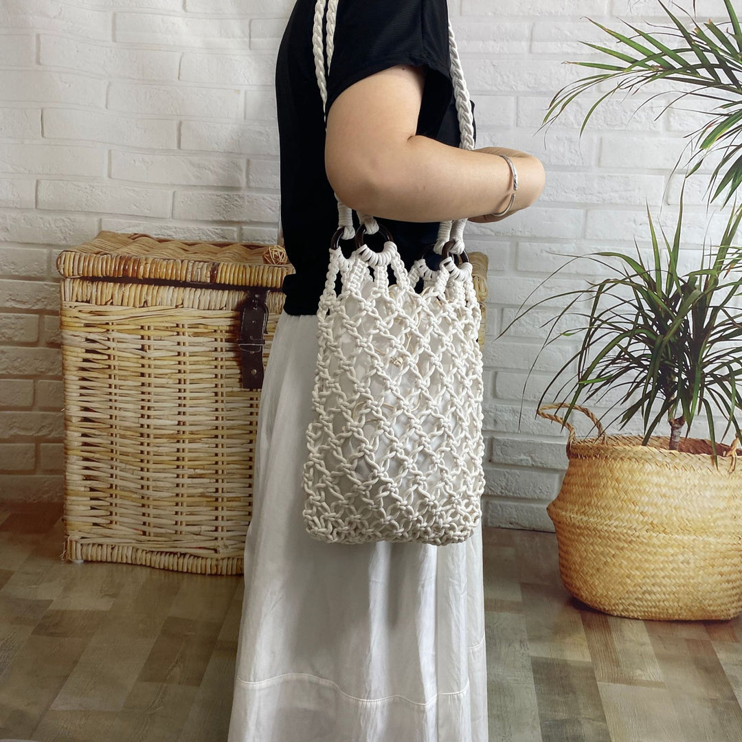 Macrame net bag Bowlift