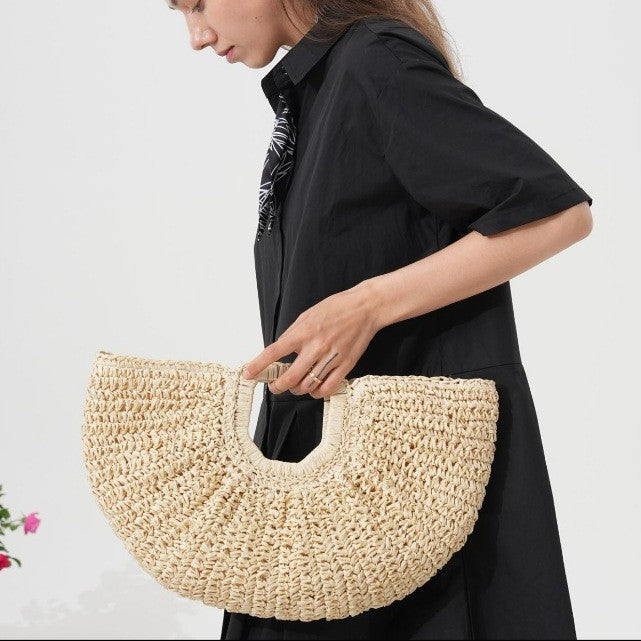 Handcrafted Macrame Bag with Structured Design Bowlift