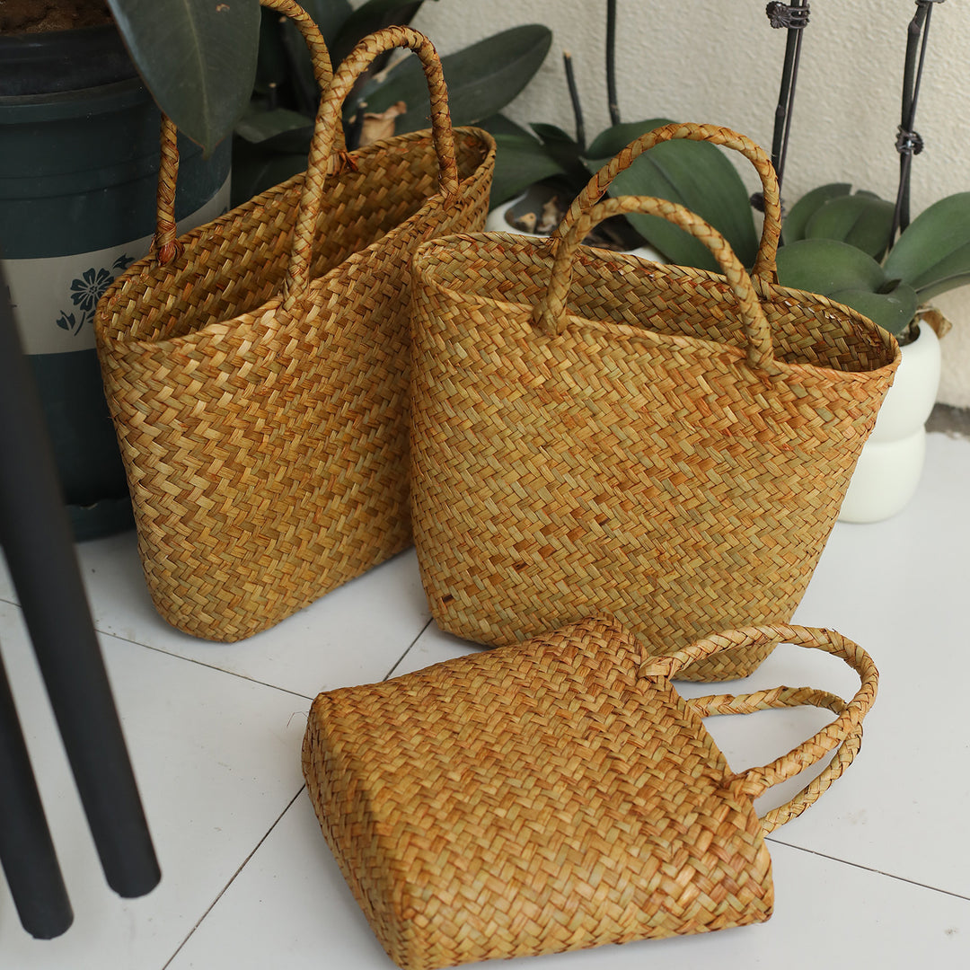 Unisex Handwoven Shopping Basket Bowlift