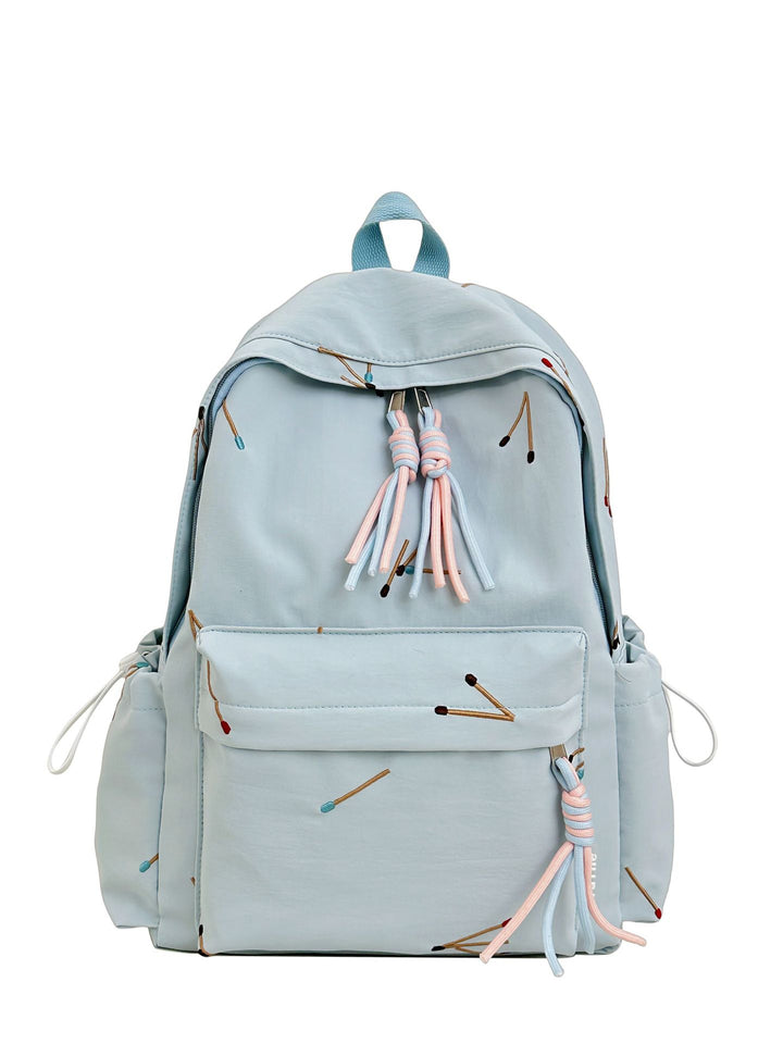 Embroidered Casual Backpack Bowlift