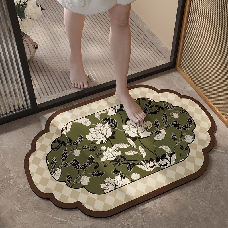 Floral Patterned Bath Mat