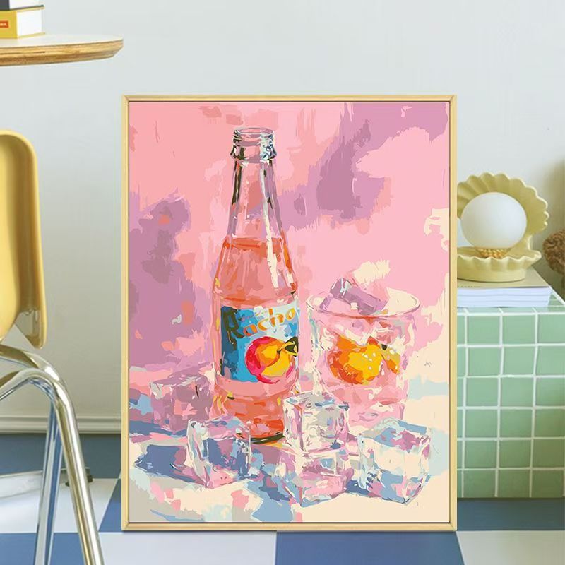 Retro-Inspired Beverage Bottle Canvas Art Bowlift