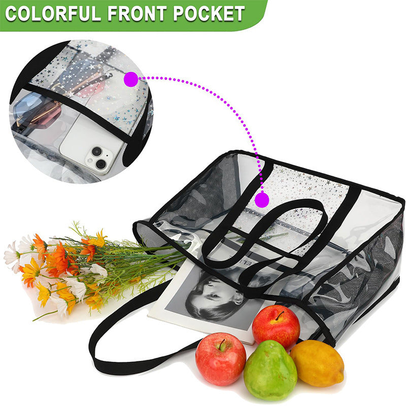 Transparent beach bag with multiple compartments Bowlift