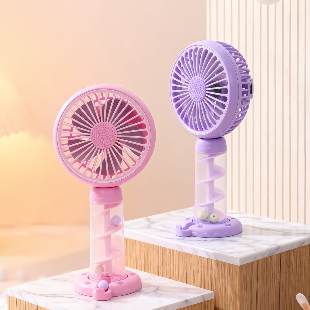 Women Portable Mini Fan with Spiral Structure and USB Connection Bowlift