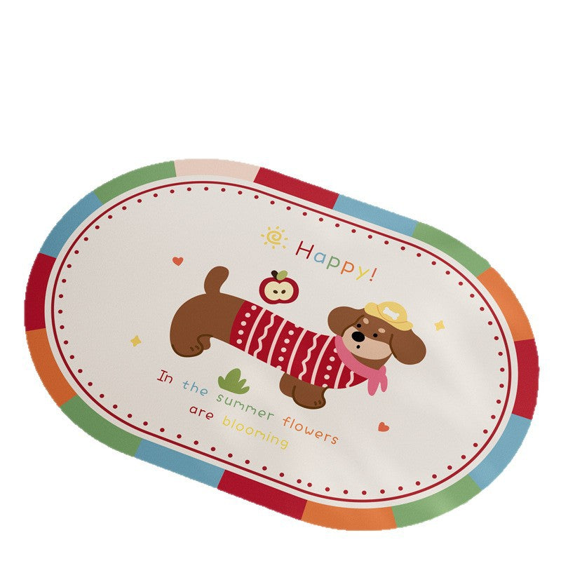 Playful Cartoon Animal Area Mat Bowlift