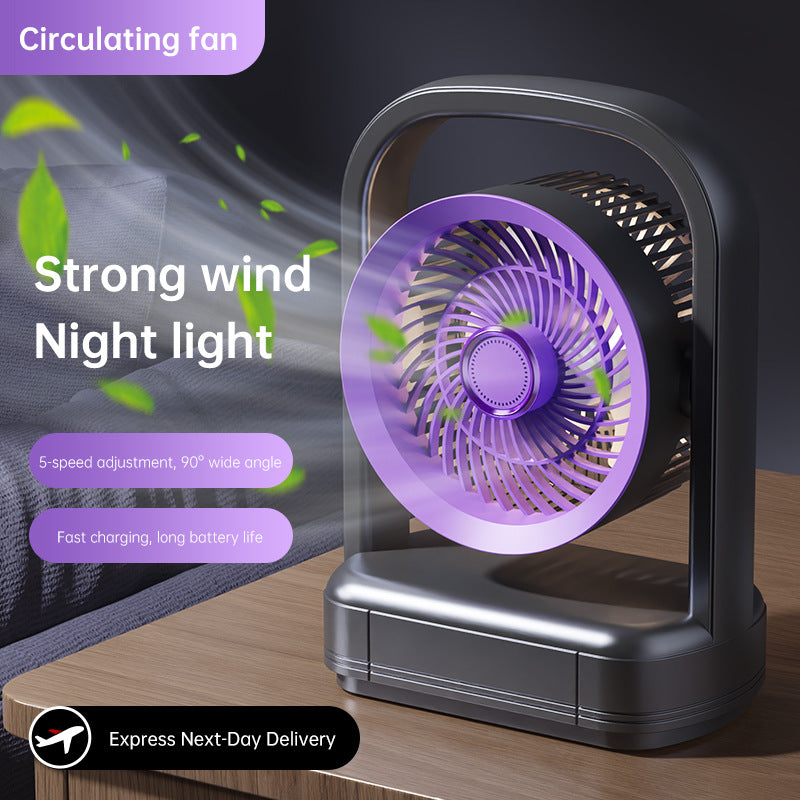 Unisex Portable Rechargeable Desk Fan Bowlift