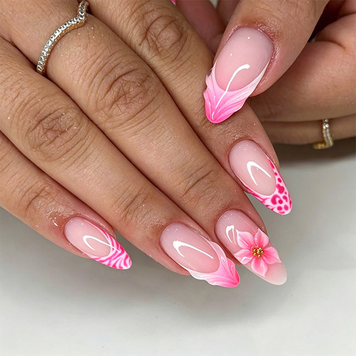Nail Art Set with Floral Design and Glitter Details Bowlift