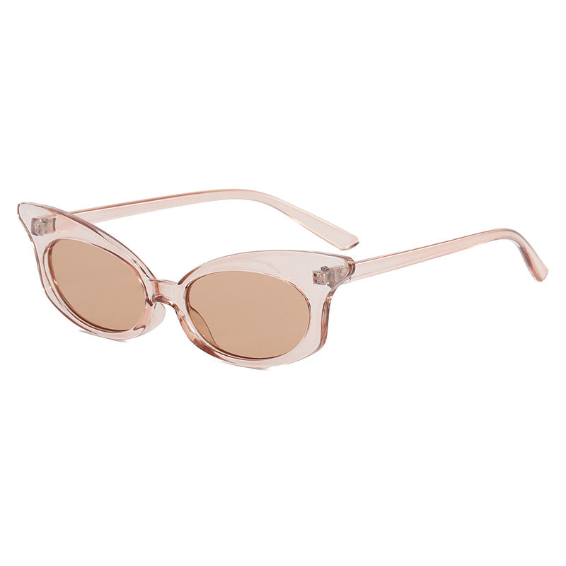 Women Cat-Eye Sunglasses with Transparent Frame and UV Protection Bowlift