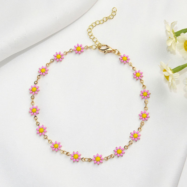 Colorful Floral Chain Bracelet Bowlift