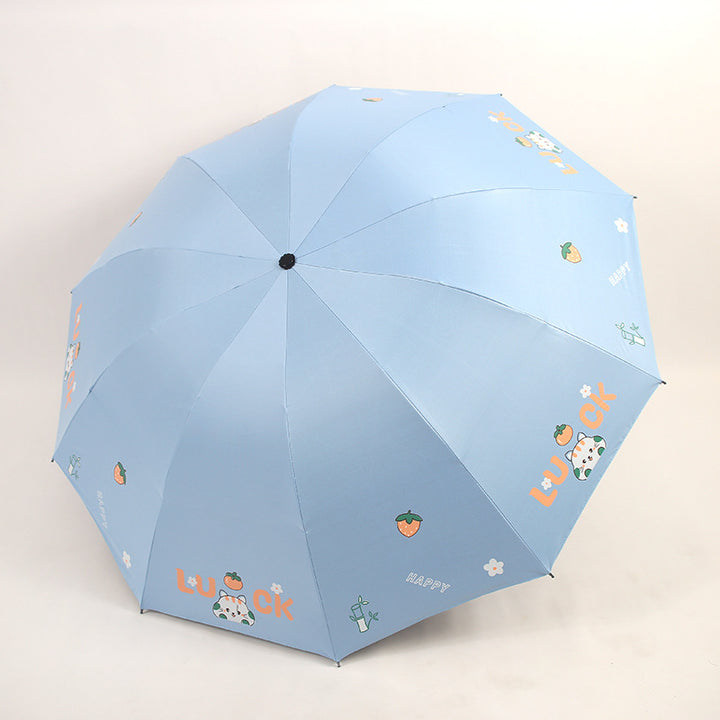 Women's Foldable Umbrella with Colorful Design Bowlift