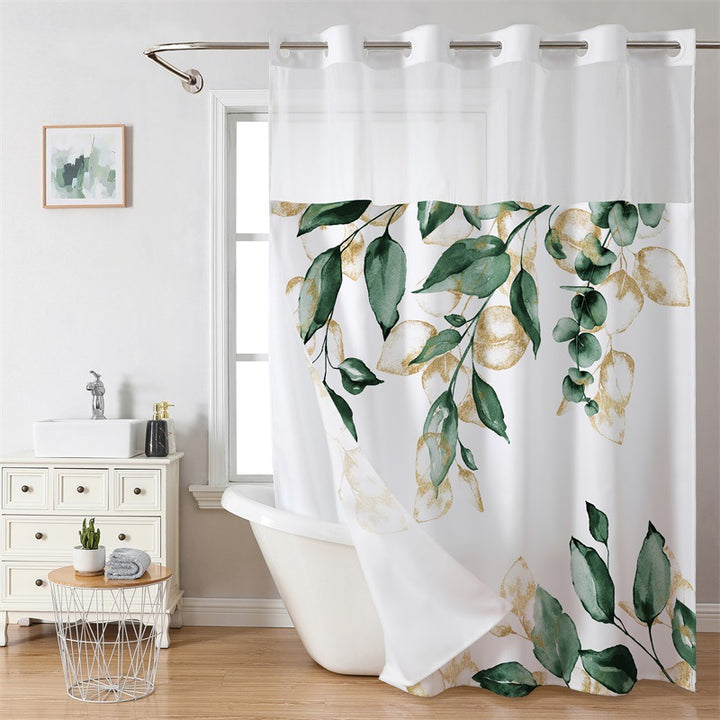 Artistic Floral Shower Curtain Bowlift