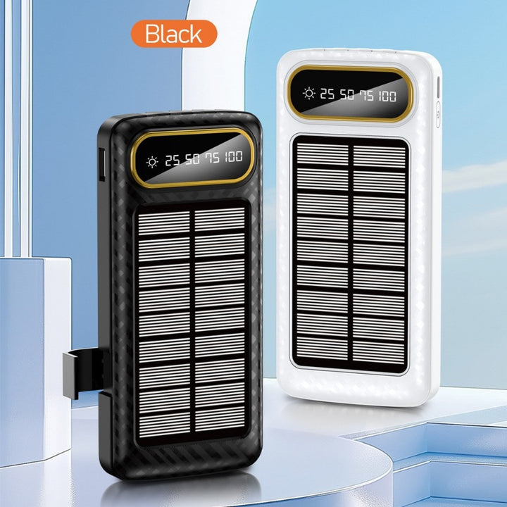 Portable Solar Power Bank with Integrated Charging Technology and Digital Display Bowlift