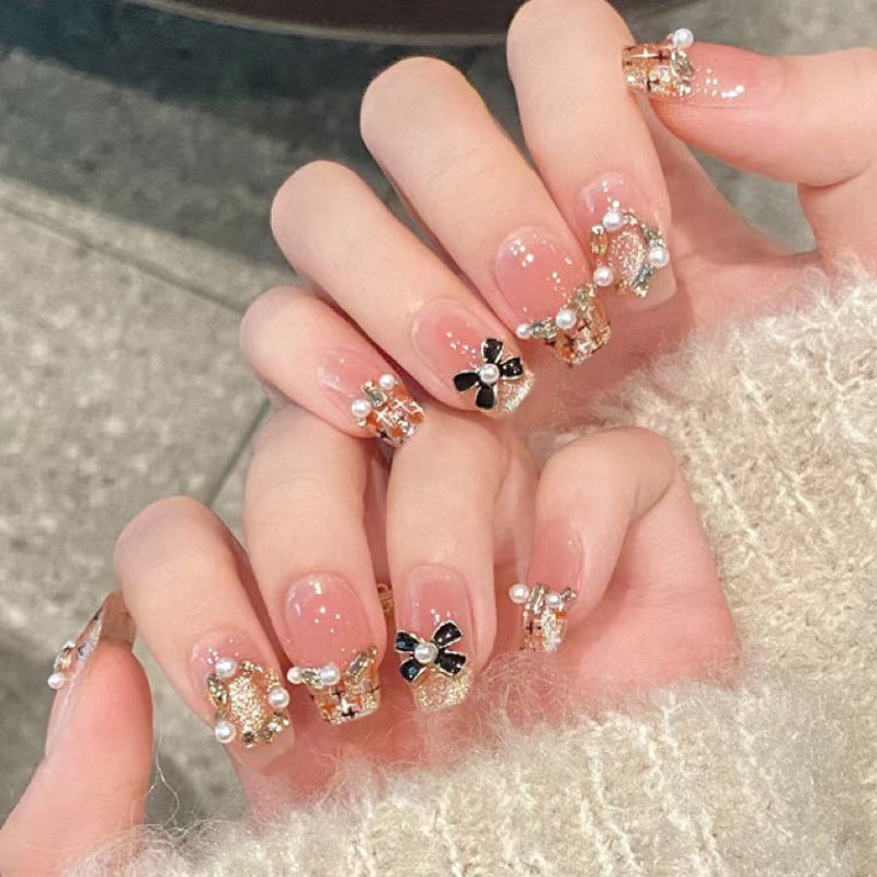 Glossy Decorative Press-On Nails Set Bowlift