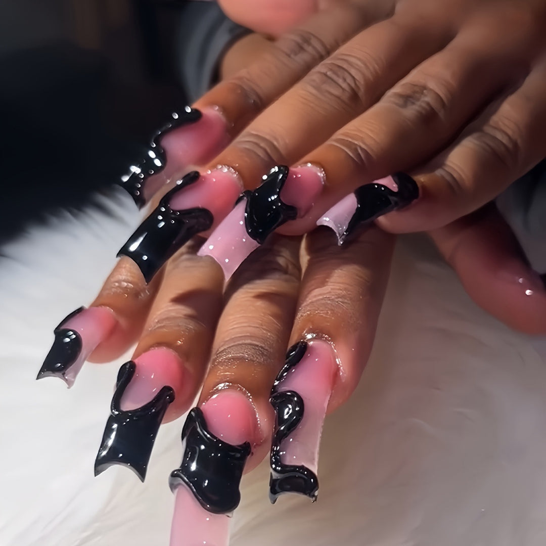 Glamorous 3D Long Stiletto Press-On Nails Bowlift