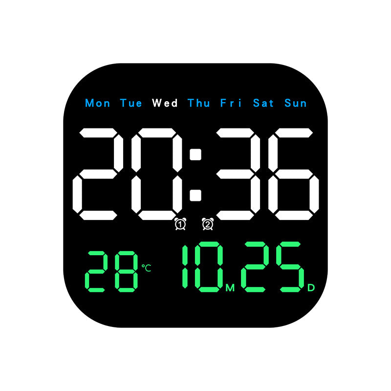 Digital Multi-Function Alarm Clock with Temperature and Date Display Bowlift