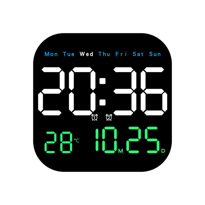 Digital Multi-Function Alarm Clock with Temperature and Date Display Bowlift