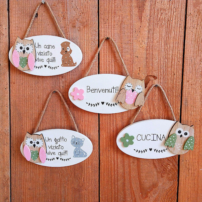 Cute Owl Welcome Sign