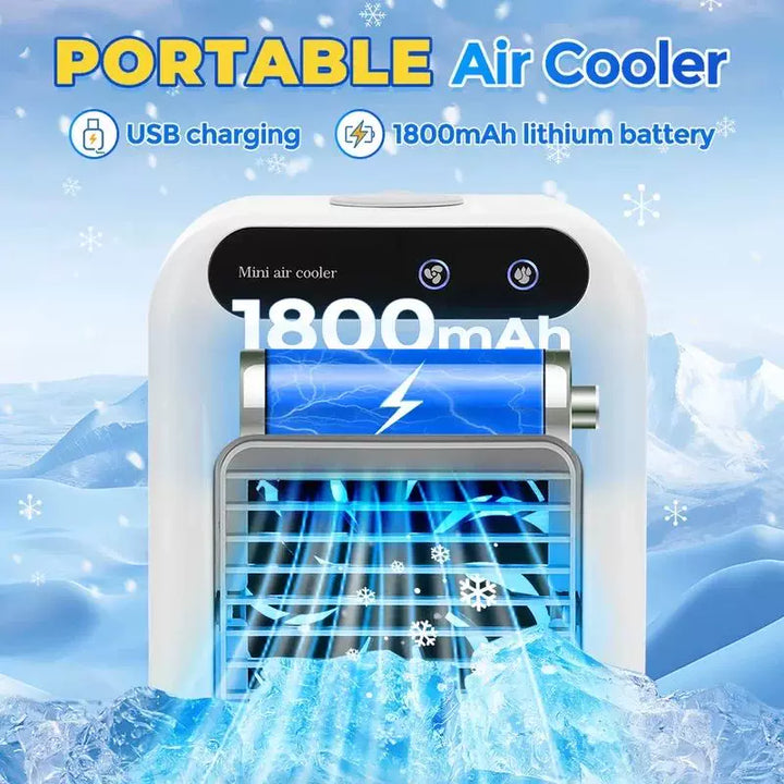 Unisex One Size USB-powered Desktop Vaporizer Cold Air Cooler and Humidifier with refillable top fill tank adjustable directional louvers quiet operation Bowlift