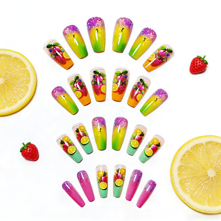 Fruit-Themed 3D Nail Art Bowlift