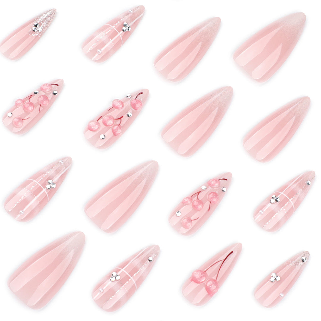 Designer Artificial Nails with sparkling embellishments Bowlift