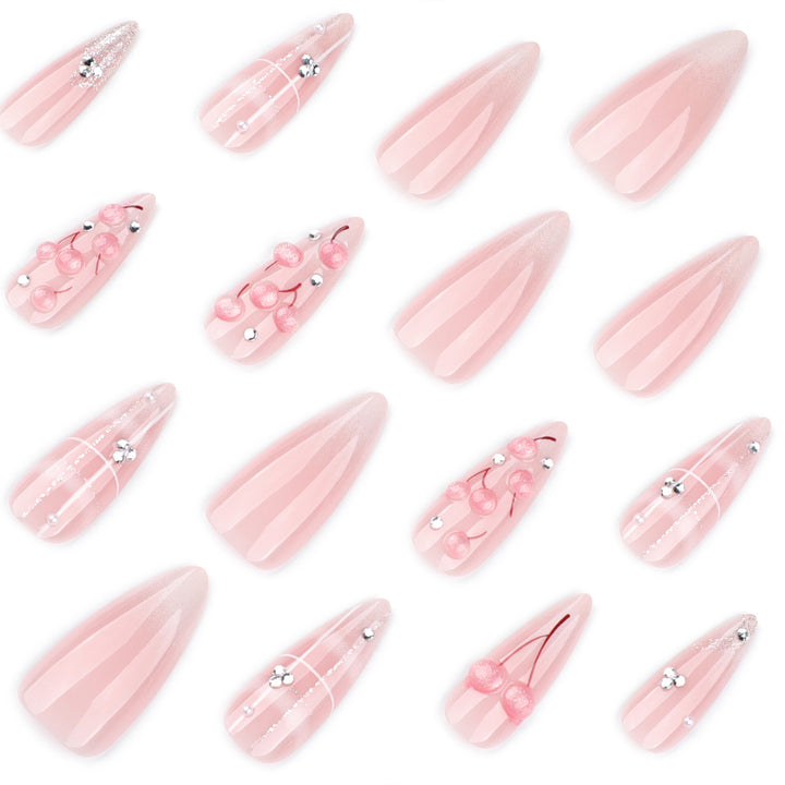 Designer Artificial Nails with sparkling embellishments Bowlift