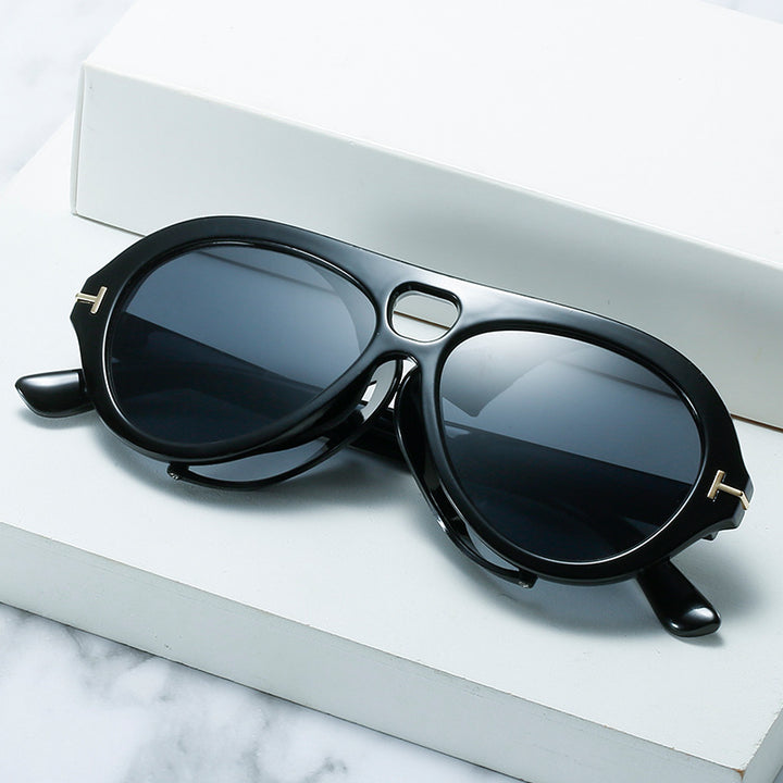 Retro-Inspired Shield Sunglasses Bowlift
