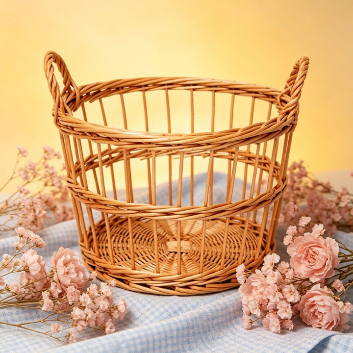 Handcrafted storage basket with weaving Bowlift