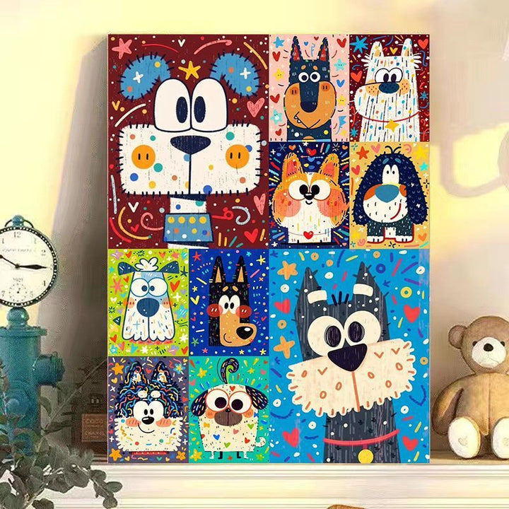 Playful Cat-Themed Canvas Wall Art Bowlift