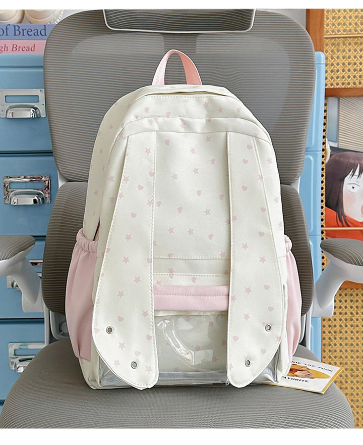 Comfortable Star-Printed School Backpack Bowlift