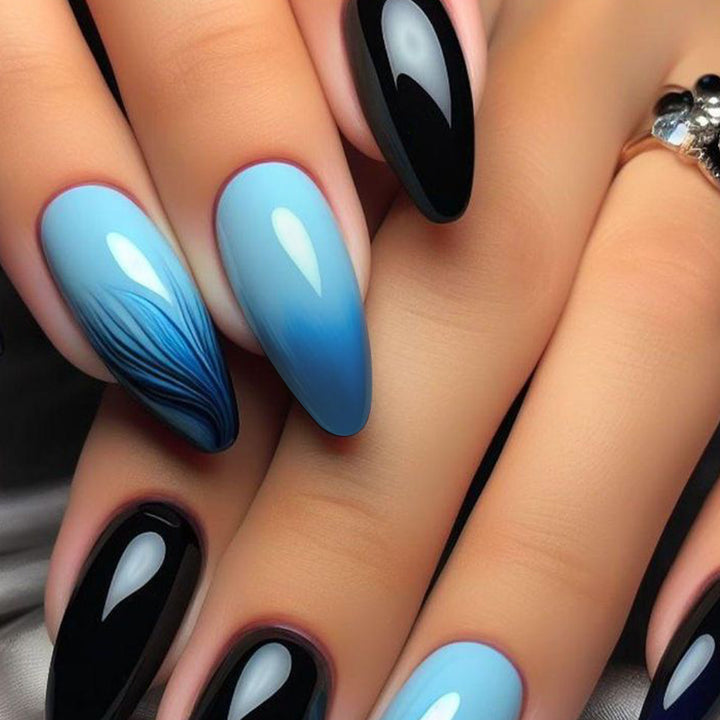 Artistic Ombré Stiletto Press-On Nails Bowlift