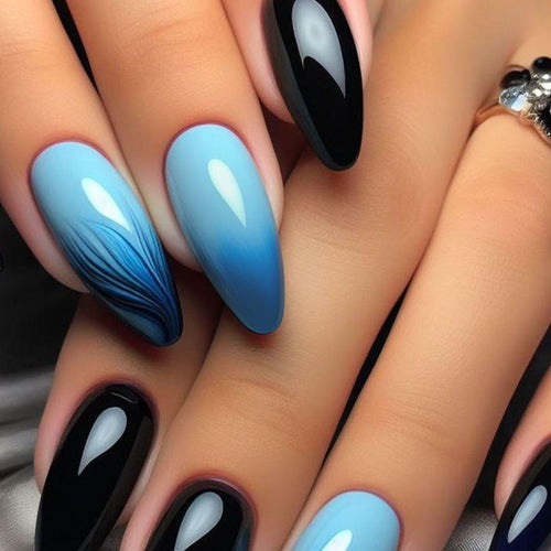 Artistic Ombré Stiletto Press-On Nails Bowlift