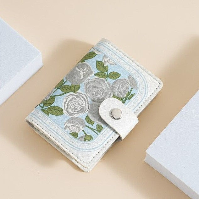Floral Design Compact Wallet Bowlift