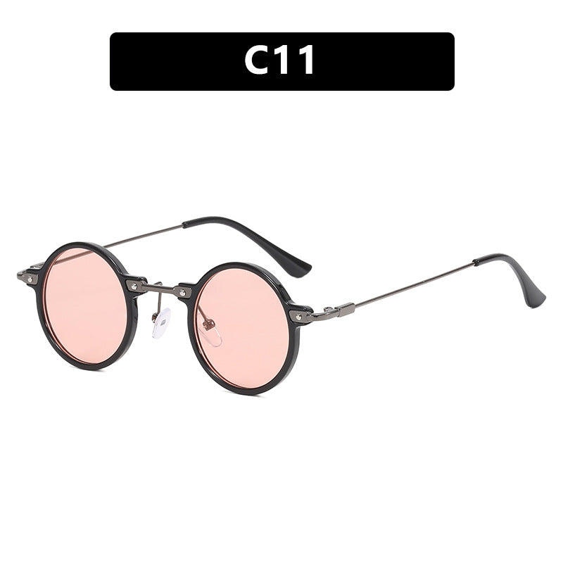 Women's fashionable round sunglasses with stylish metal frame and polarized lenses Bowlift