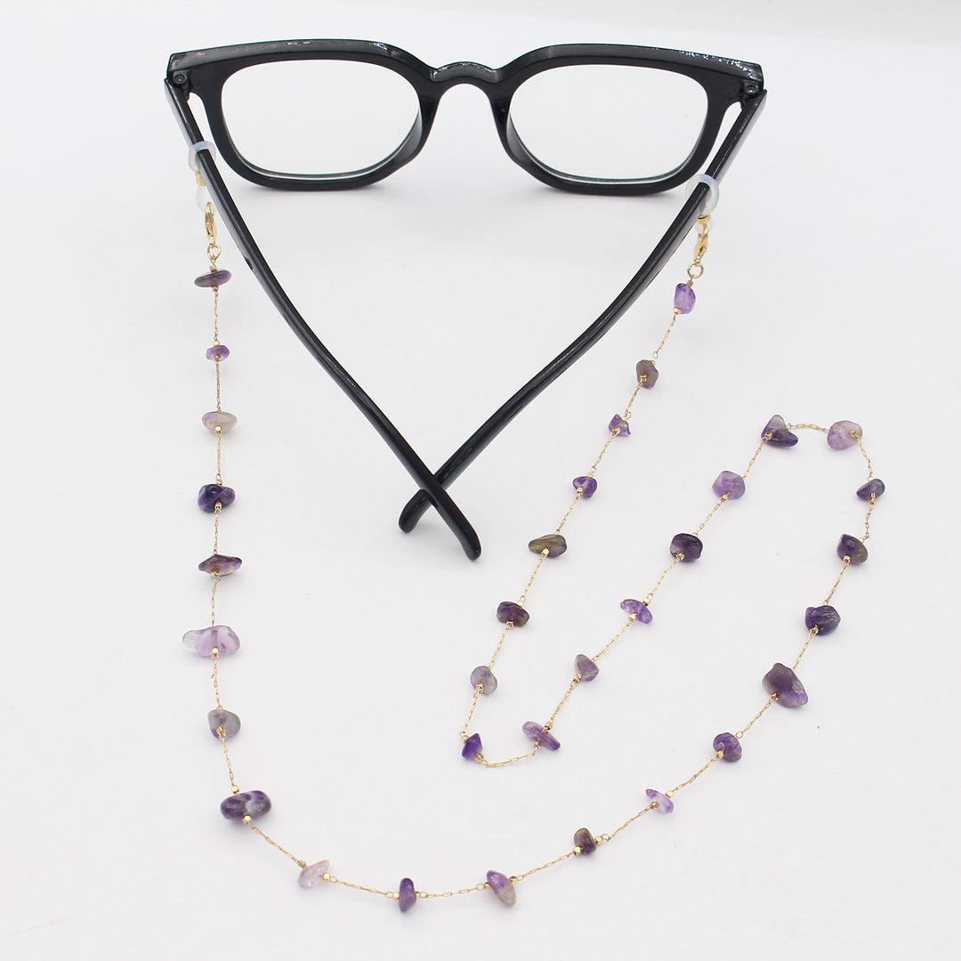 Elegant Crystal-Embellished Eyewear Chain Bowlift