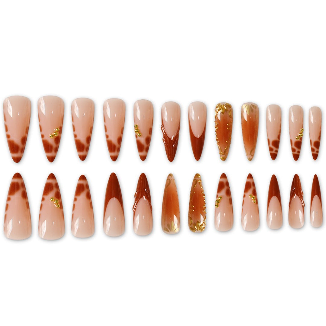 Artistic Almond-Shaped Press-On Nails Bowlift