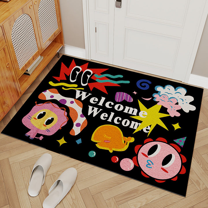 Dog-Themed Welcome Mat Bowlift