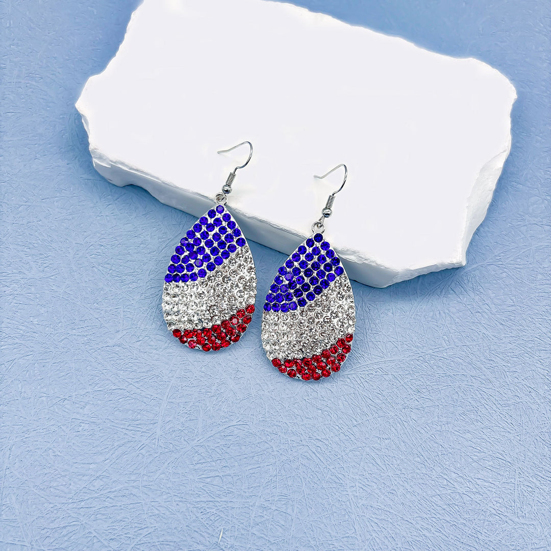 Women nan long layered tassel earrings made of mesh with stripe star pattern Bowlift