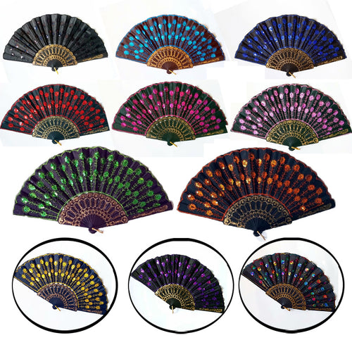 Women's high-quality lace fan with artistic floral motifs Bowlift