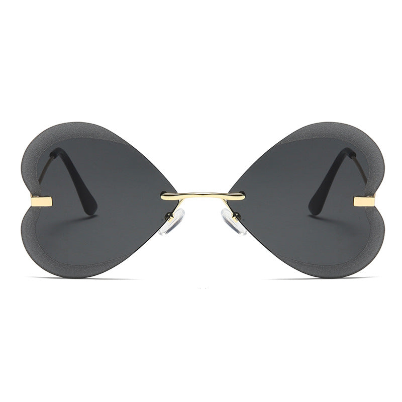 Women's Heart-Shaped Sunglasses in Trendy Design Bowlift