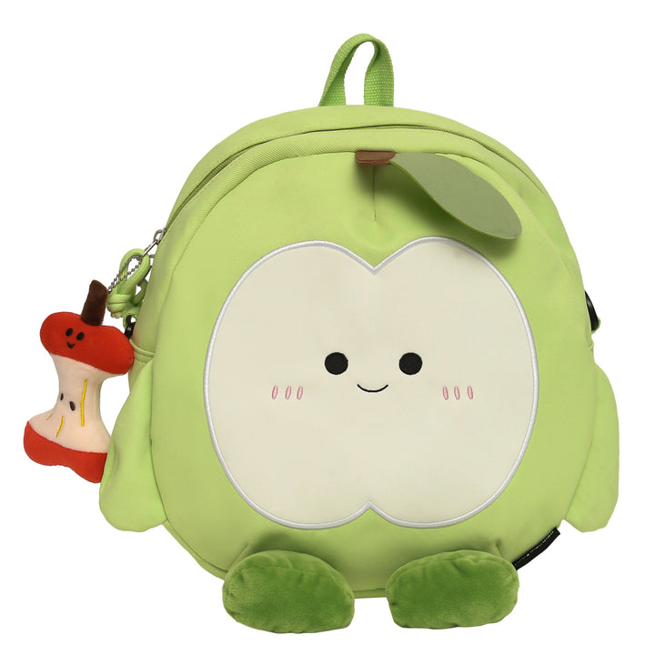 Plush Backpack in Cheerful Apple Design Bowlift