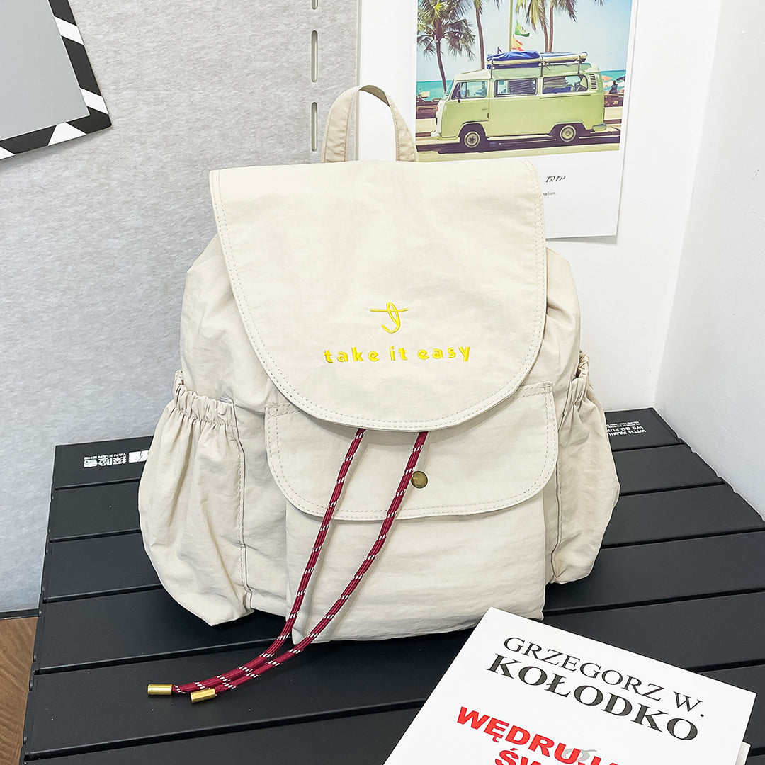 Casual Drawstring Closure Backpack Bowlift