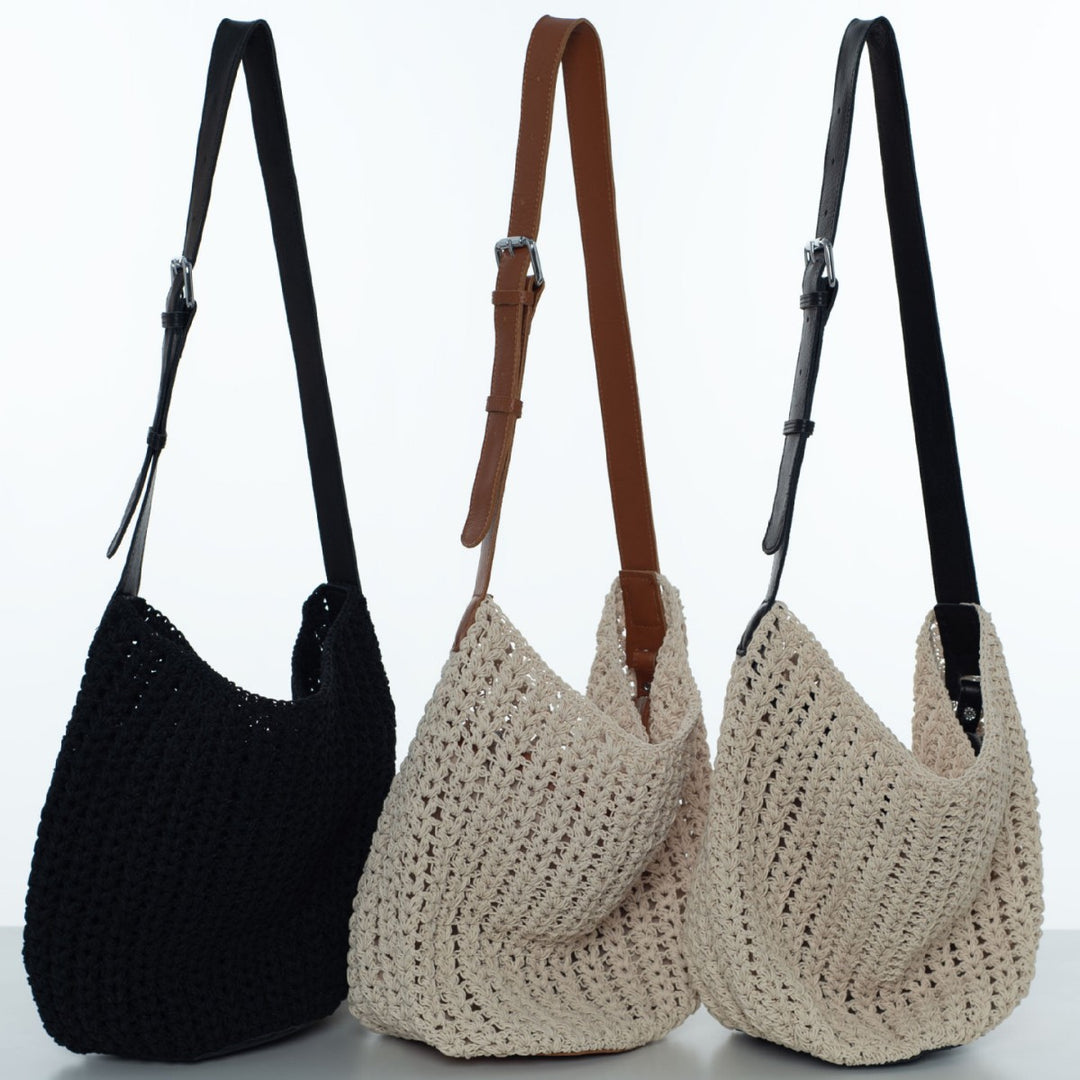 Handcrafted Crossbody Bag in Elegant Macrame Style Bowlift