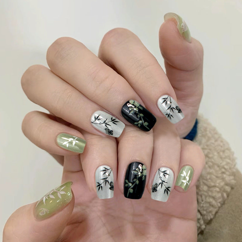 Artistic Bamboo Design Press-On Nails Bowlift