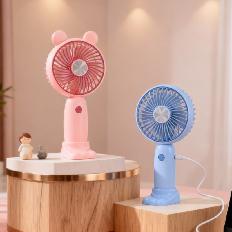 Women Portable Table Fan with LED Lighting and Ergonomic Design Bowlift