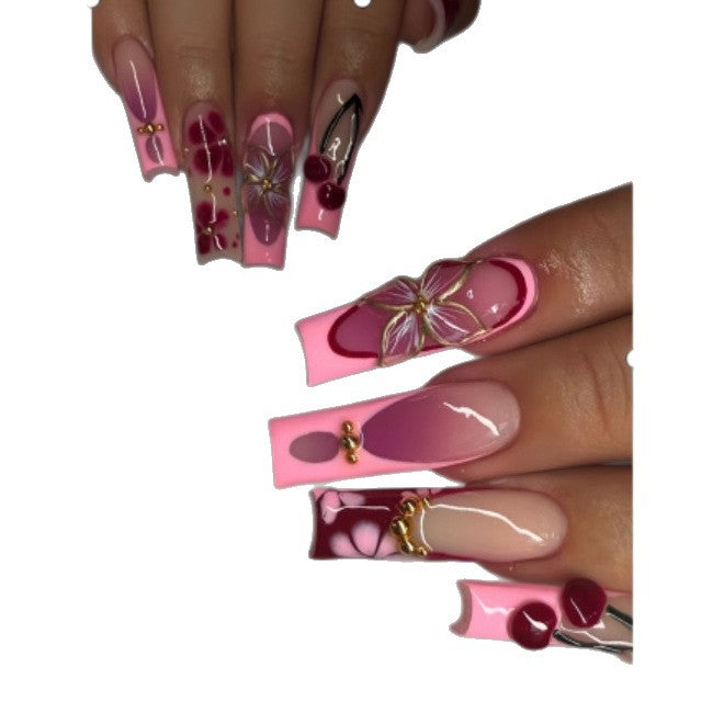 Decorative Floral Press-On Nails Bowlift 1787369057