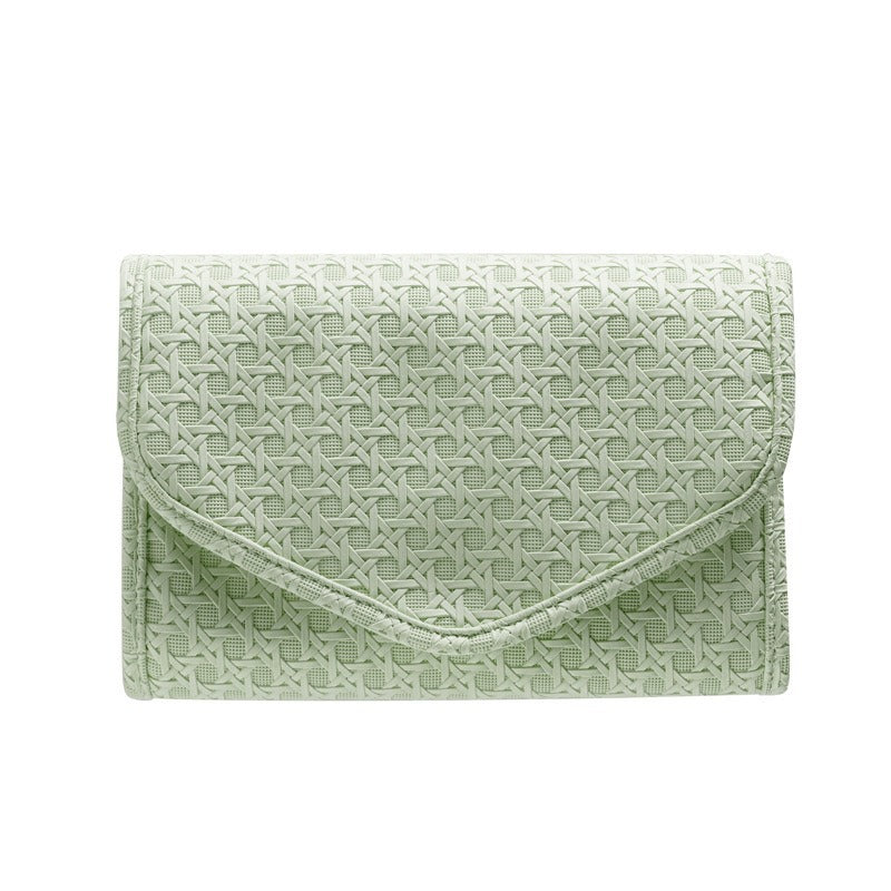 Quilted Foldable Travel Jewelry Organizer Roll with Zipper Pockets Bowlift