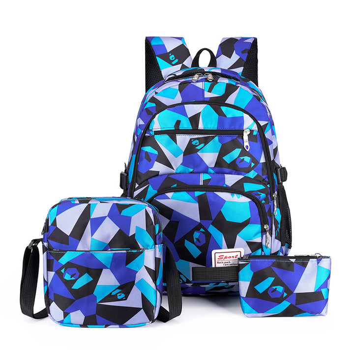 Versatile backpack set with creative geometric patterns Bowlift