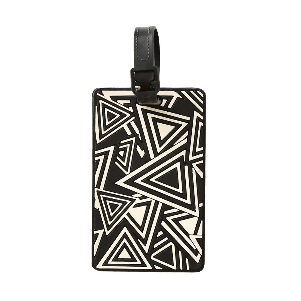 Unisex Luggage Tag with Modern Geometric Design Bowlift