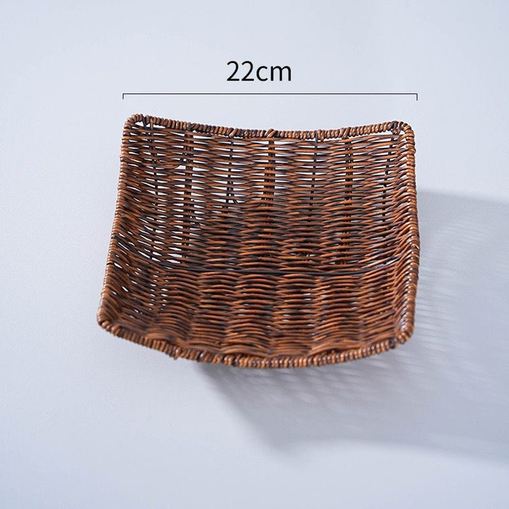 Unisex Elegant Rattan Serving Plate Bowlift